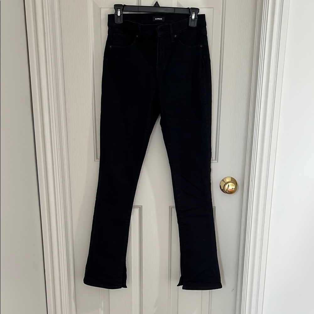 Black Straight-Leg Jeans